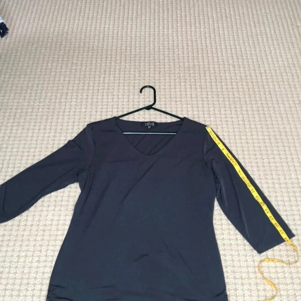 LBISSE V-neck Gray Top Size L - Picture 6 of 9